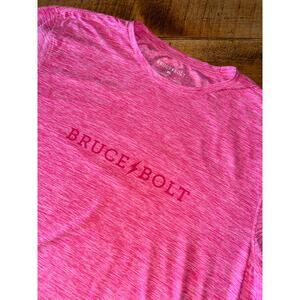Bruce Bolt Pink Super Soft Spandex Polyester Short Sleeve T-Shirt Size XL